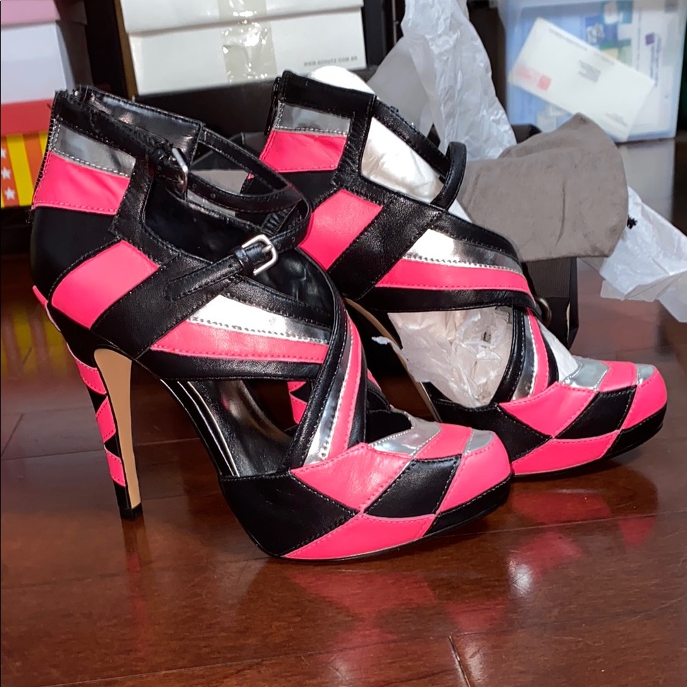 Michael Shannon Pink and Black Heels